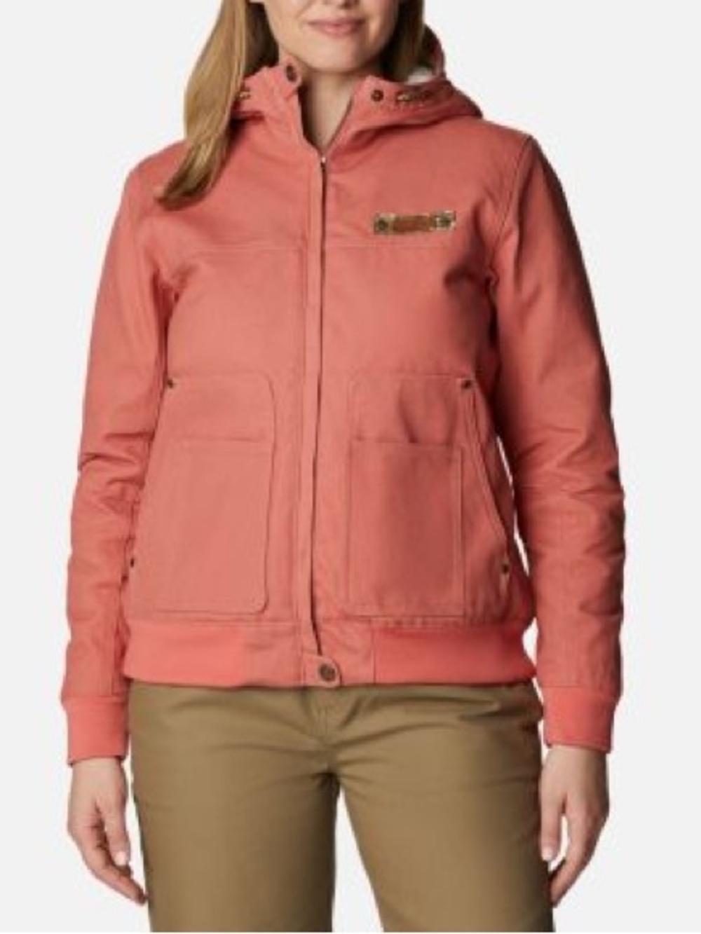 Columbia Women's Phg Roughtail Coral Sherpa Lined Field Jacket Small